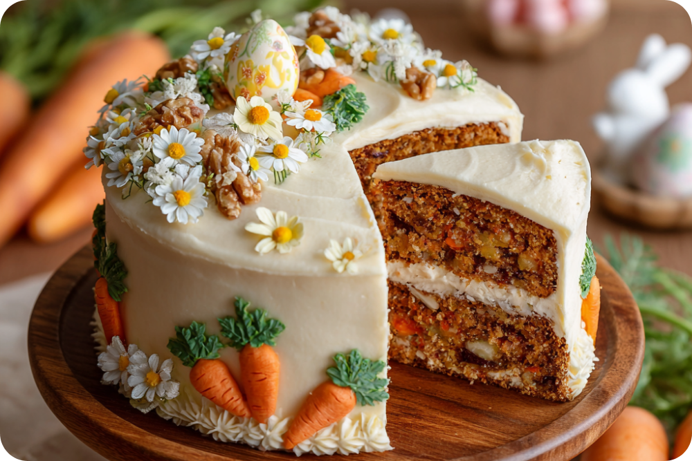 Gluten-Free Easter Carrot Cake with Cream Cheese Frosting