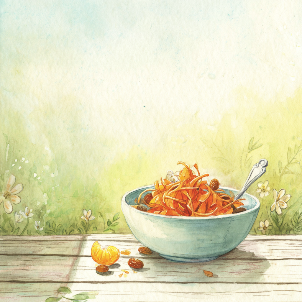 Fresh Carrot and Orange Easter Salad with Raisins