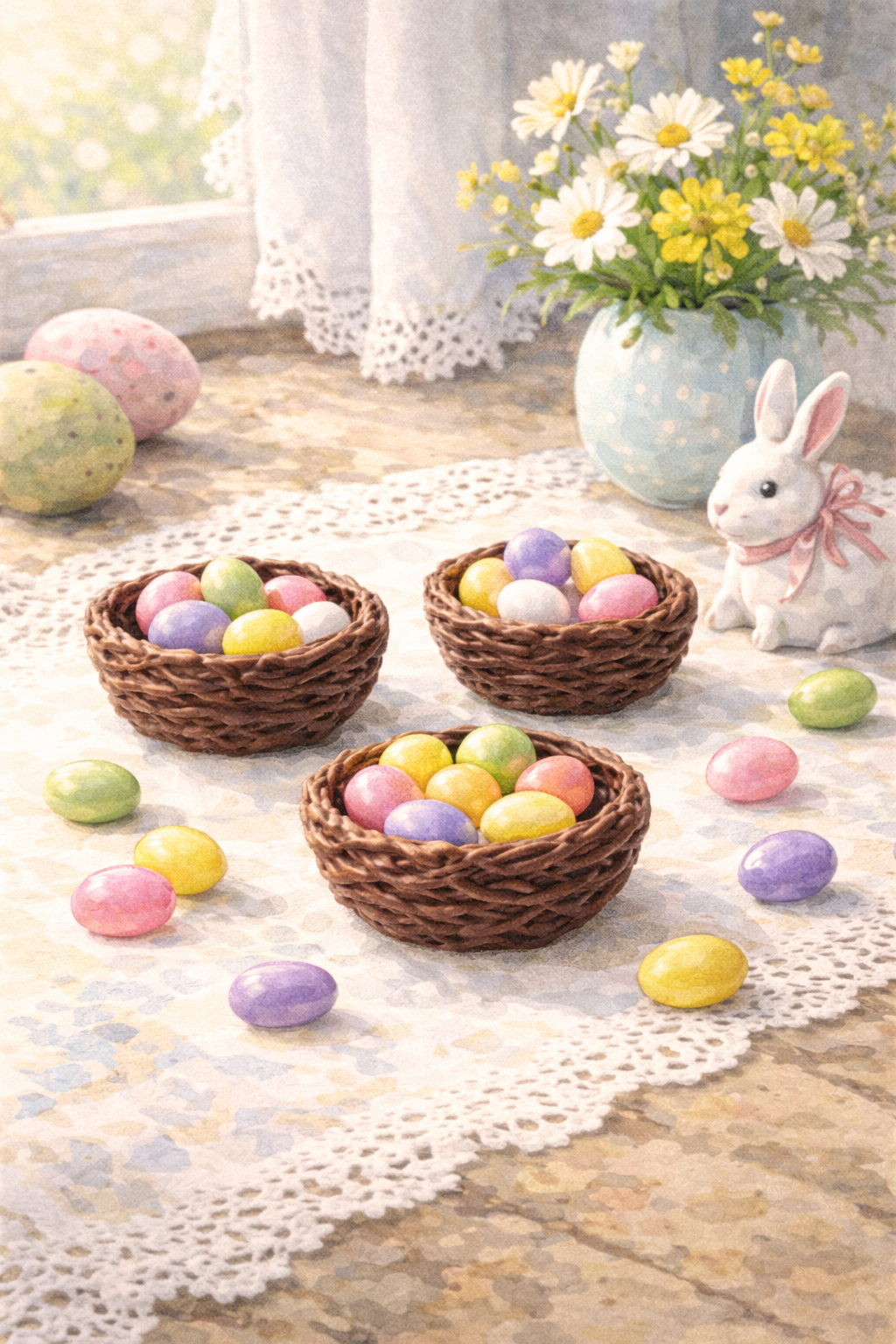 Gluten-Free Coconut Nests with Chocolate Eggs