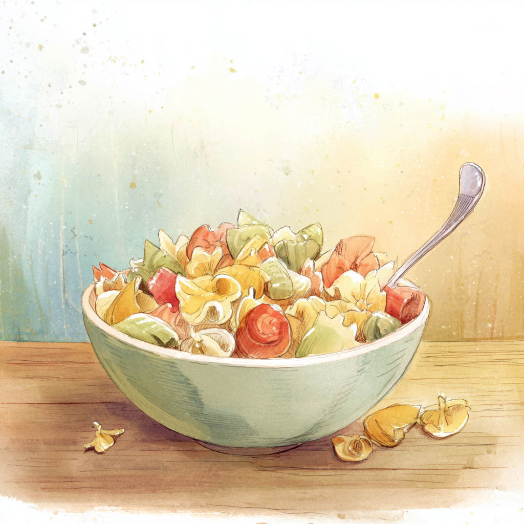 Easter Veggie Pasta Salad with Italian Vinaigrette