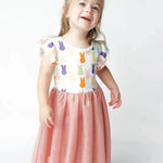 Peeps Easter Bunny Tulle Twirl Baby Dress and Girl Dress