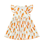 Easter Toddler Carrot Print Girls Dress