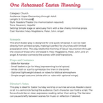 One Rehearsal Easter Morning - Free Easter Play Script (PDF Download)