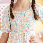 Hoppy Easter Smocked Ruffle Dress