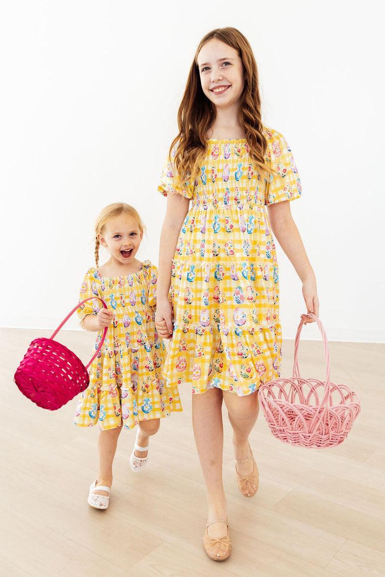 Easter Picnic Smocked Ruffle Dress