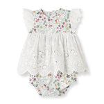 Baby Girl's Cottontail Garden Bamboo Skirted Bodysuit